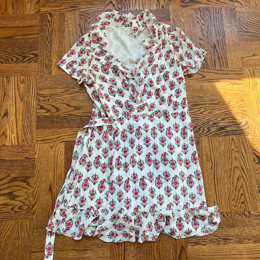 Club Monaco floral wrap dress